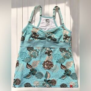 THE NORTH FACE Floral Tank‎ Top with Built-In Bra- Size Med